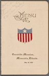 Dinner Given by President and Mrs. King to Mr. and Mrs. Taylor - Menu