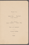 Dinner Given by President and Mrs. King to Mr. and Mrs. Taylor - Menu