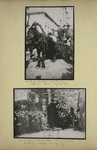 A symbolic float in the May day celebration, Moscow, May 1, 1920.; A chorus of Russian children in the open air during the holiday celebration last May day.