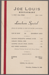 Luncheon Special Menu
