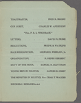 Testimonial Banquet to the Honorable P.B.S. Pinchback
