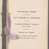 Testimonial Dinner to the Honorable Charles W. Anderson