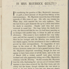 Is Mrs. Maybrick Guilty?