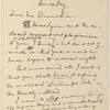 Duneka, [Frederick], ALS to. [1902]