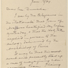 Duneka, [Frederick], ALS to. Jan. 8, 1904.