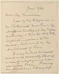 Duneka, [Frederick], ALS to. Jan. 8, 1904.