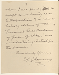 Duneka, [Frederick], ALS to. Jan. 8, 1904.