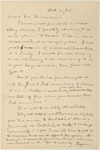 Duneka, [Frederick], ALS to. Oct. 2, 1905.