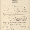 Duneka, [Frederick], ALS to. [stamped Aug. 19, 1909]