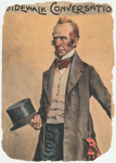 Detail from lithograph advertising the Kernell Brothers in the Vaudeville act "Sidewalk Conversation"