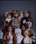 Publicity photograph of Cynthia Onrubia and cast for the stage production Cats