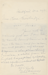 Trowbridge, Clara, ALS to. Dec. 20, 1881. 