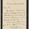 [unknown correspondent], ALS to. Mar. 13, 1897.