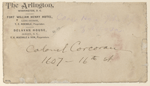 Corcoran, Colonel, ALS to. [189-]