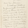 Johnson, [Joseph], [Jr.] ALS to. Oct. 21, 1903