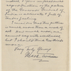 [Frisbie], [Thomas S.], facsimile of letter to. Oct. 25, 1897. Previously [unknown correspondent].