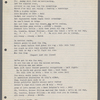 Production notes including script fragments, song lyrics, and sheet music from Everything