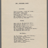 Production notes including script fragments, song lyrics, and sheet music from Everything