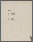 Production notes including script fragments, song lyrics, and sheet music from Everything