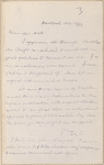 Hall, [Frederick J.], ALS to. Nov. 12, 1888.