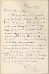 Hall, [Frederick J.], ALS to. Feb. 15, 1891.