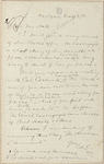 Hall, [Frederick J.], ALS to. May 4, 1891.