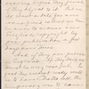 Hall, [Frederick J.], ALS to. May 13, 1891.