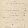 Hall, [Frederick J.], ALS to. Nov. 19, 1891.