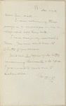 Hall, [Frederick J.], ALS to. Nov. 22, 1891.