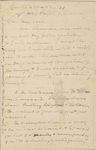 Hall, [Frederick J.], ALS to. Jan. 25 & 27, 1892.