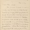 Hall, [Frederick J.], ALS to. Feb. 5, 1892.