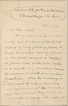 Hall, [Frederick J.], ALS to. Feb. 5, 1892.