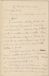 Hall, [Frederick J.], ALS to. May 9, 1892.