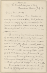 Hall, [Frederick J.], ALS to. Jul. 18 & Jul. 22 [1893]. 