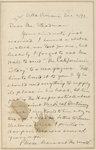 Steadman [i.e. Stedman], [Arthur], ALS to. Dec. 8, 1892.