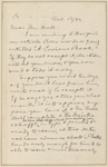 Hall, [Frederick J.], ALS to. Oct. 13, 1892. 