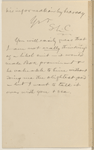 Hall, [Frederick J.], ALS to. May 8, 1893. 