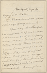 Hall, [Frederick J.], ALS to. Sep. 30, [1886].