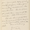 Hall, [Frederick J.], ALS to. Sep. 30, [1886].