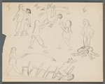 Notes, sketches, fabric samples, and correspondence related to costumes for the Fokine and ice ballets in Get Together