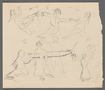 Notes, sketches, fabric samples, and correspondence related to costumes for the Fokine and ice ballets in Get Together