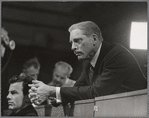 Burt Lancaster. Maximillian Schell. Judgement at Nuremberg movie set.