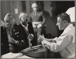 Richard Widmark (left) and Stanley Kramer (right). Judgement at Nuremberg movie set.