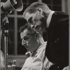 Stanley Kramer and Burt Lancaster. Judgement at Nuremberg movie set.