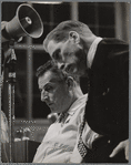 Stanley Kramer and Burt Lancaster. Judgement at Nuremberg movie set.