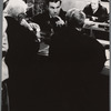 Maximillian Schell (center) and Spencer Tracy (left, back). Judgement at Nuremberg movie set.