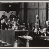 Maximillian Schell (left) and Burt Lancaster (right). Judgement at Nuremberg movie set.