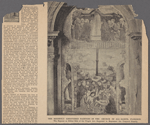 The recently discovered painting in the Church of All Saints, Florence. The figures on either side of the Virgin are supposed to represent the Vespucci Family.