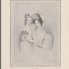 The Princess Victoria and her mother, the Duchess of Kent, date uncertain, but about 1834, when the Princess was fifteen. After a pencil drawing by Sir George Hayter, now at Windsor Castle, England.