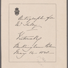 Autograph for Mr. Sully. Victoria RI. Buckingham Palace May 14 183[8?]